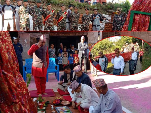 बैतडीमा सुरक्षा निकायले भित्र्याए फूलपाती 